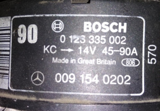 Alternator pentru Mercedes C class-90A,COD 0123335002 motor 1.8/2.0 Benzina