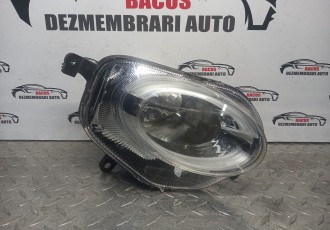 Far Fiat 500, Dreapta, tip bec H7, cu lumina pozitie LED, cu lumini de zi, cod- 52007766