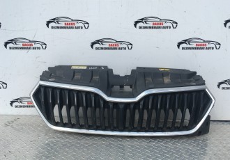 Grila bara fata Skoda Fabia 3 facelift model 2018-2021 cod 6V0853653C cu mic defect