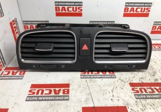 Grila Ventilatie Aer Bord Centrala Cu Buton Avarii VW Golf 6 Cod 5K0815736