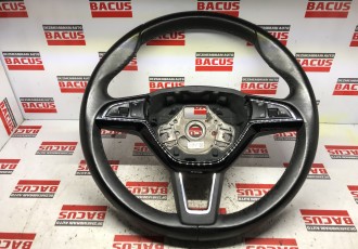 Volan Din Piele Cu Comenzi Skoda Octavia 3 Facelift  / Superb Cod: 3V0419091L