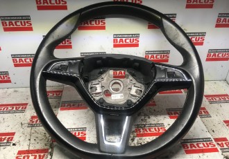 Volan Din Piele Cu Comenzi Skoda Octavia 3 Facelift / Superb Cod: 5e0419685a